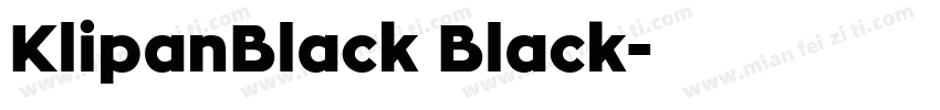 KlipanBlack Black字体转换